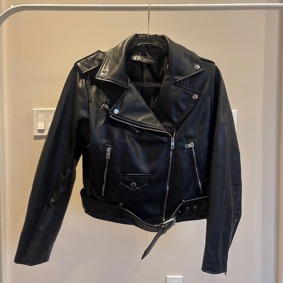 Zara Faux Leather Jacket - Picture 1 of 3